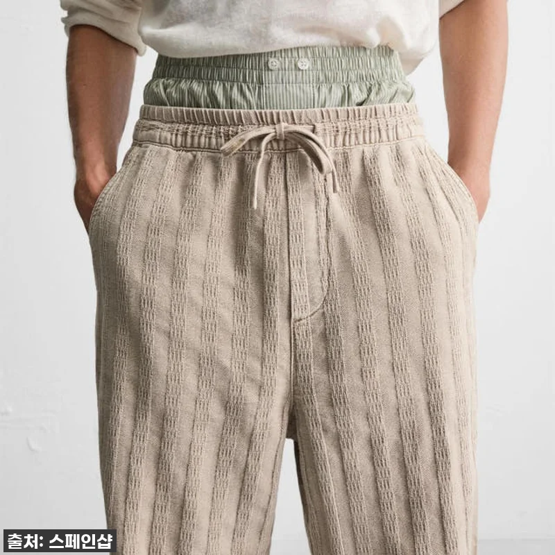 자라 와이드 릴랙스핏 자카드 밴딩 팬 관련 이미지 5