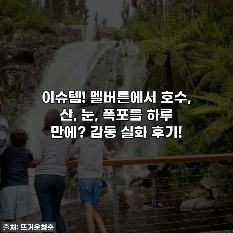 이슈템! 멜버른에서 호수, 산, 눈, 폭포를 하루 만에? 감동 실화 후기!