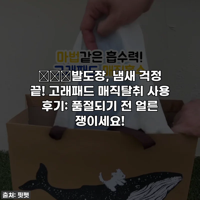 🐕‍🦺발도장, 냄새 걱정 끝! 고래패드 매직탈취 사용 후기: 품절되기 전 얼른 쟁이세요!
