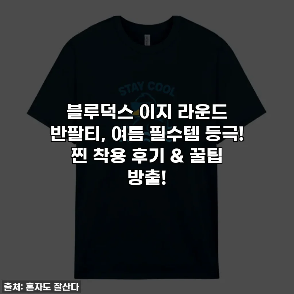 블루덕스 이지 라운드 반팔티, 여름 필수템 등극! 찐 착용 후기 & 꿀팁 방출!