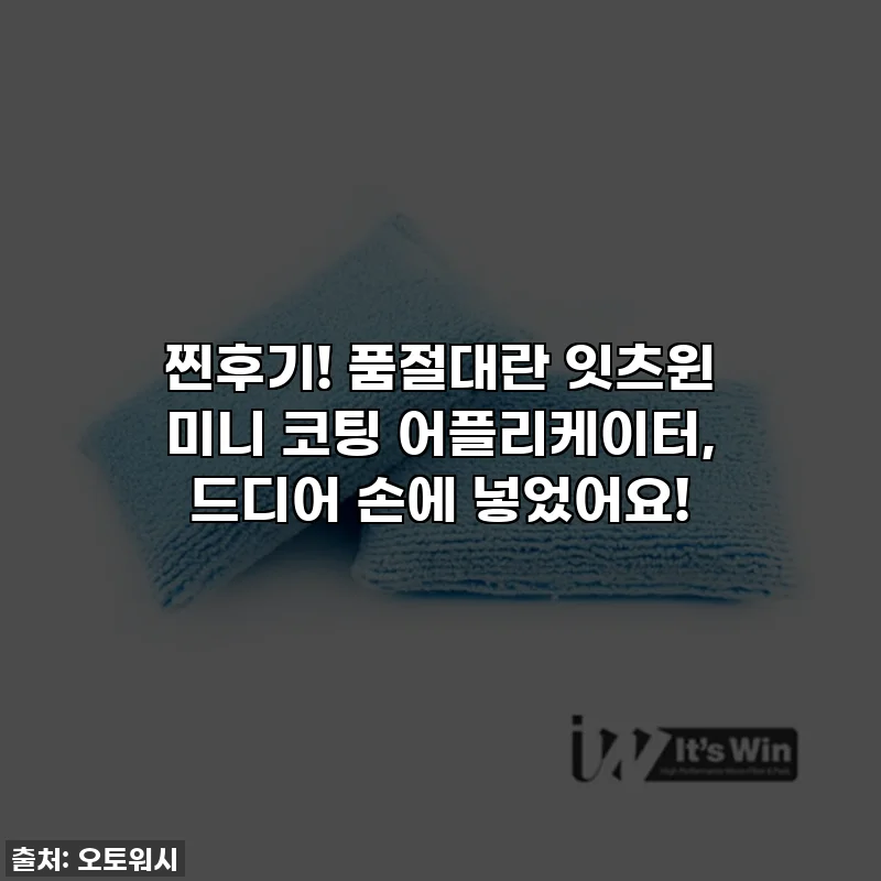 찐후기! 품절대란 잇츠윈 미니 코팅 어플리케이터, 드디어 손에 넣었어요!
