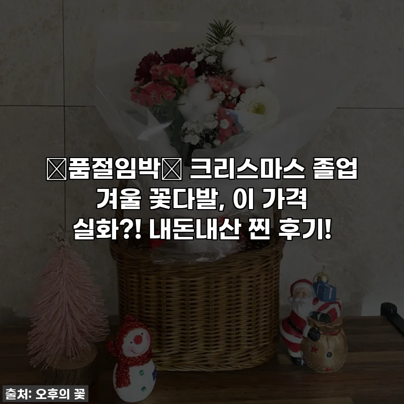 🚨품절임박🚨 크리스마스 졸업 겨울 꽃다발, 이 가격 실화?! 내돈내산 찐 후기!