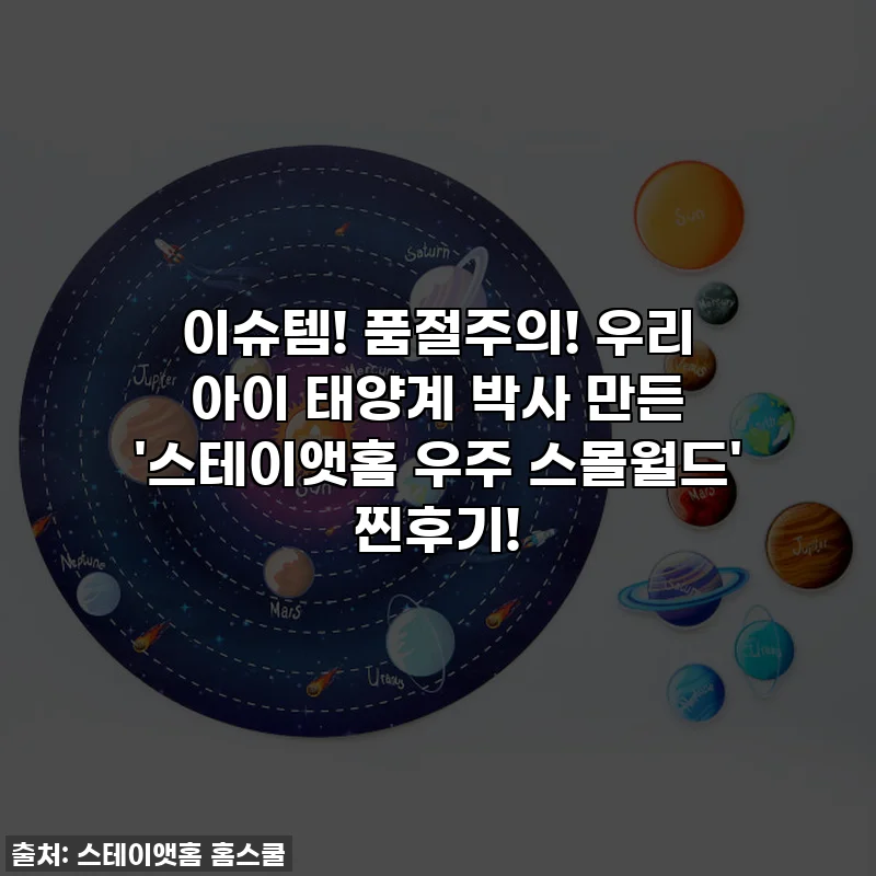 이슈템! 품절주의! 우리 아이 태양계 박사 만든 '스테이앳홈 우주 스몰월드' 찐후기!