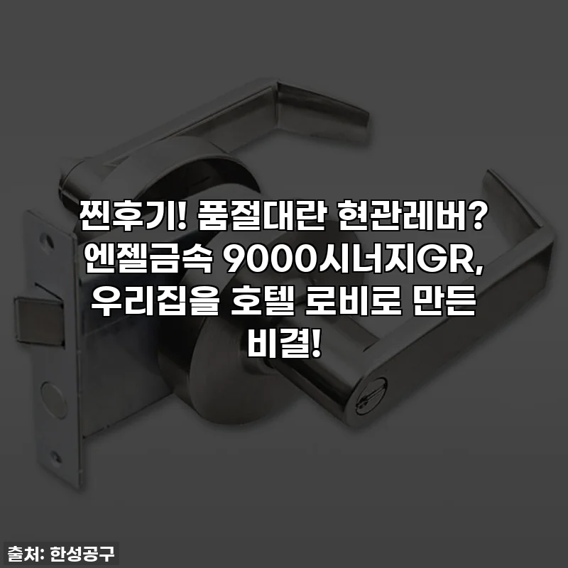 찐후기! 품절대란 현관레버? 엔젤금속 9000시너지GR, 우리집을 호텔 로비로 만든 비결!