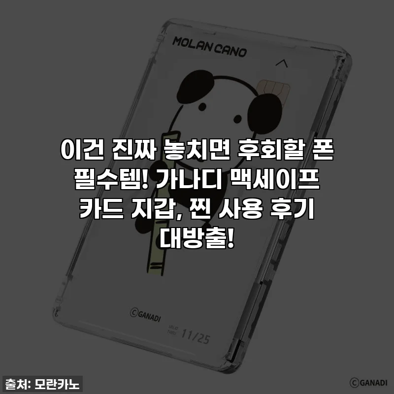 이건 진짜 놓치면 후회할 폰 필수템! 가나디 맥세이프 카드 지갑, 찐 사용 후기 대방출!