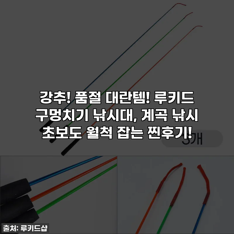 강추! 품절 대란템! 루키드 구멍치기 낚시대, 계곡 낚시 초보도 월척 잡는 찐후기!
