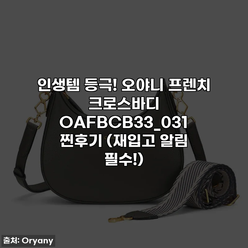 인생템 등극! 오야니 프렌치 크로스바디 OAFBCB33_031 찐후기 (재입고 알림 필수!)