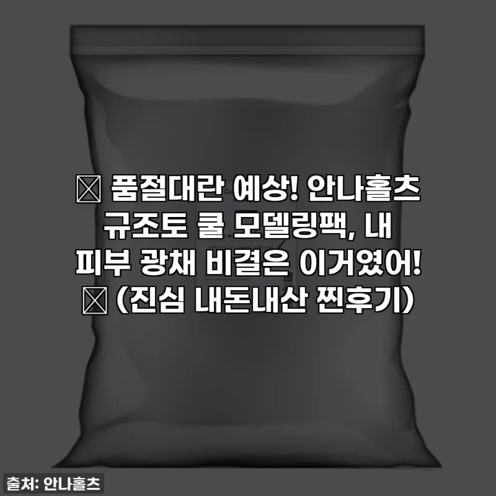 ✨ 품절대란 예상! 안나홀츠 규조토 쿨 모델링팩, 내 피부 광채 비결은 이거였어! ✨ (진심 내돈내산 찐후기)