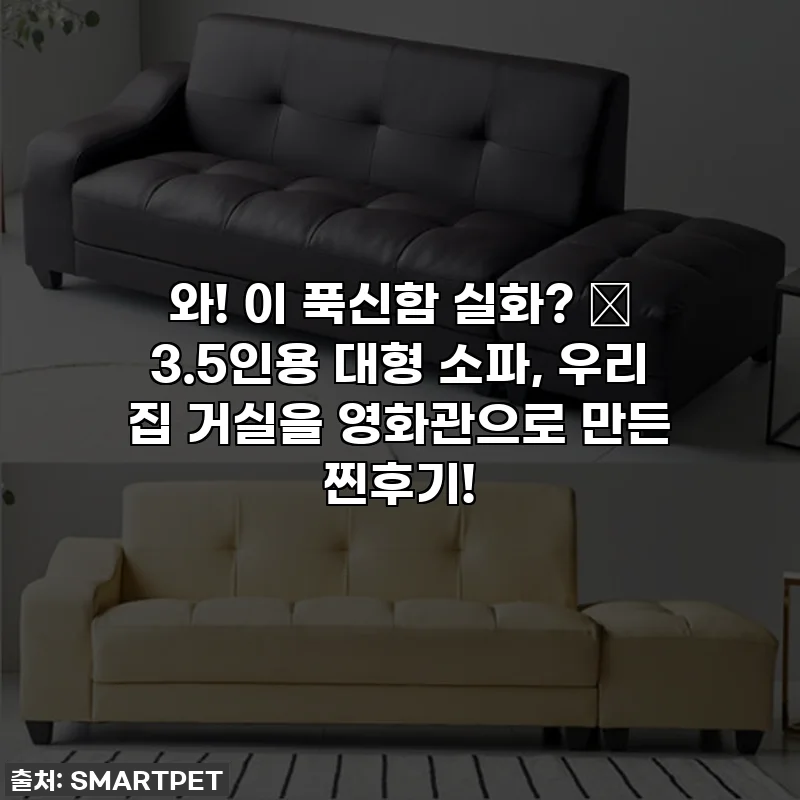 와! 이 푹신함 실화? ✨ 3.5인용 대형 소파, 우리 집 거실을 영화관으로 만든 찐후기!