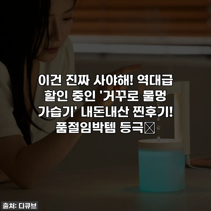 이건 진짜 사야해! 역대급 할인 중인 '거꾸로 물멍 가습기' 내돈내산 찐후기! 품절임박템 등극✨