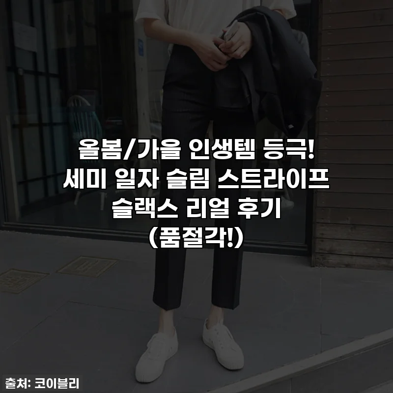 올봄/가을 인생템 등극! 세미 일자 슬림 스트라이프 슬랙스 리얼 후기 (품절각!)