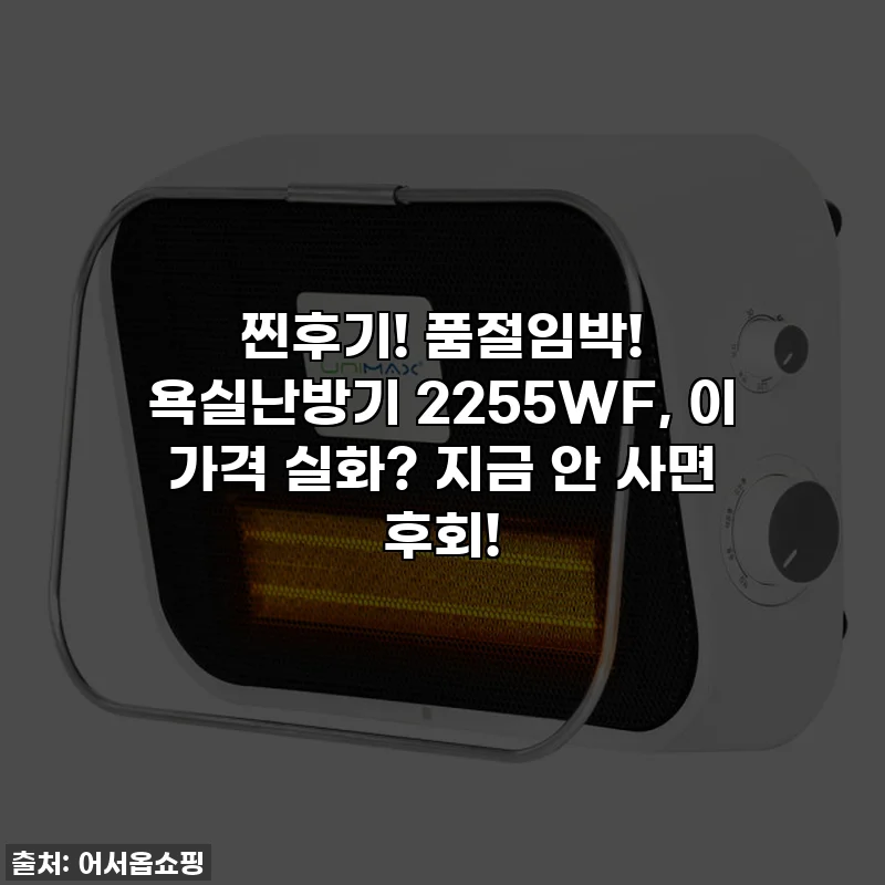 찐후기! 품절임박! 욕실난방기 2255WF, 이 가격 실화? 지금 안 사면 후회!