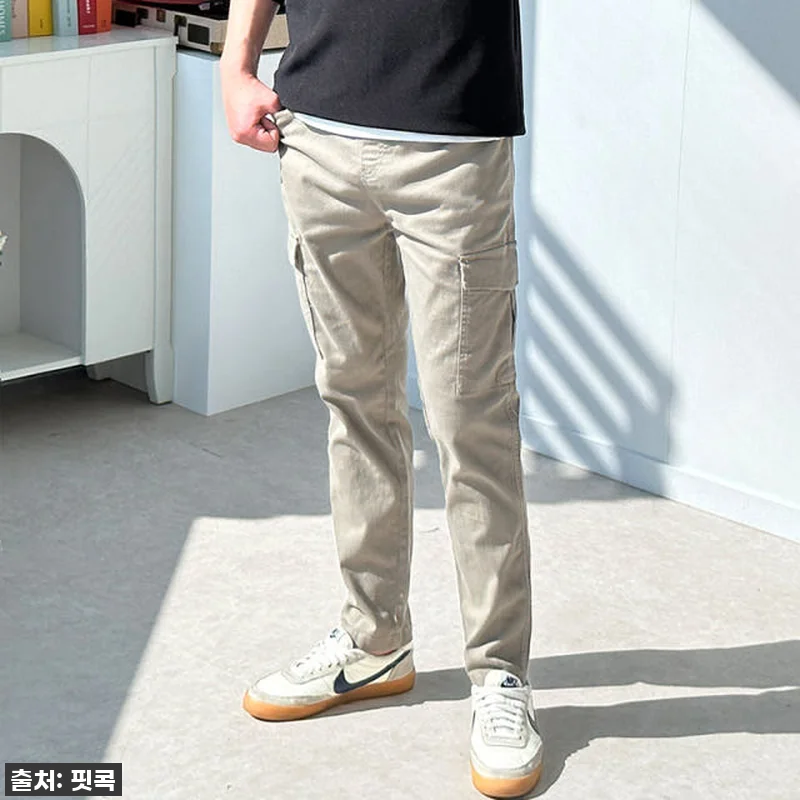 남자 카고바지 면스판 일자 포켓 스판 관련 이미지 1