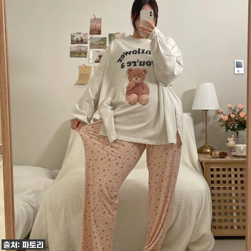 찐후기! 품절임박 '치즈 플라워 잠옷 관련 이미지 2