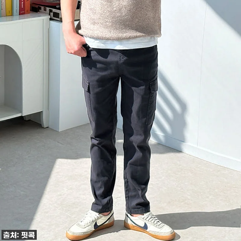 남자 카고바지 면스판 일자 포켓 스판 관련 이미지 2