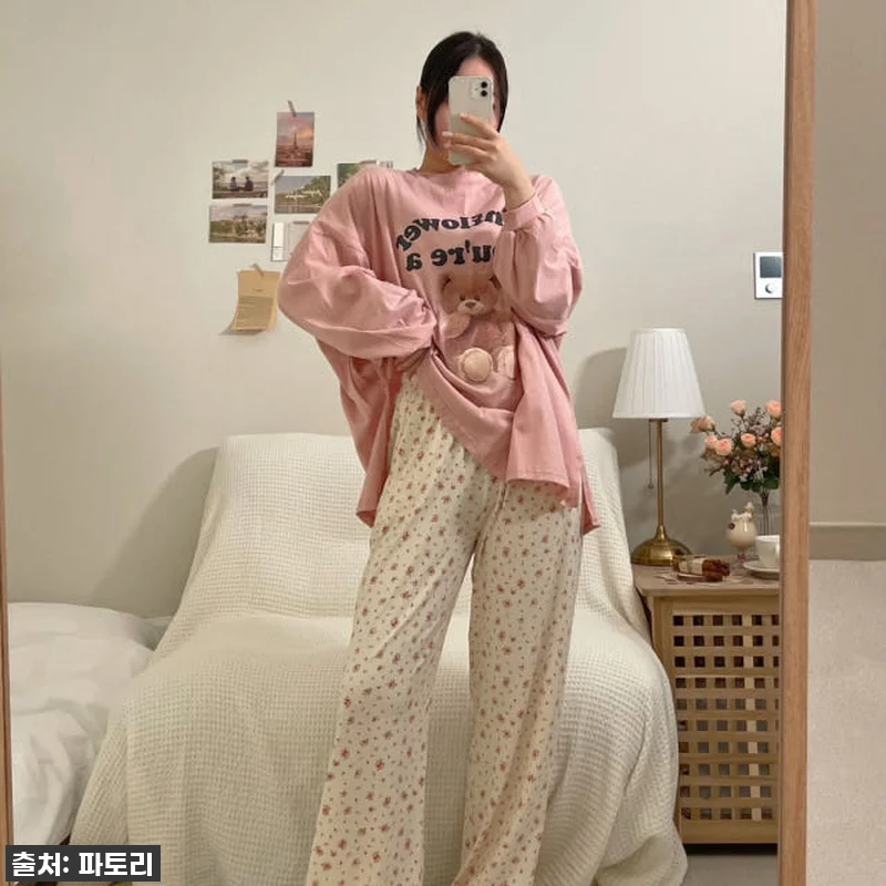 찐후기! 품절임박 '치즈 플라워 잠옷 관련 이미지 4