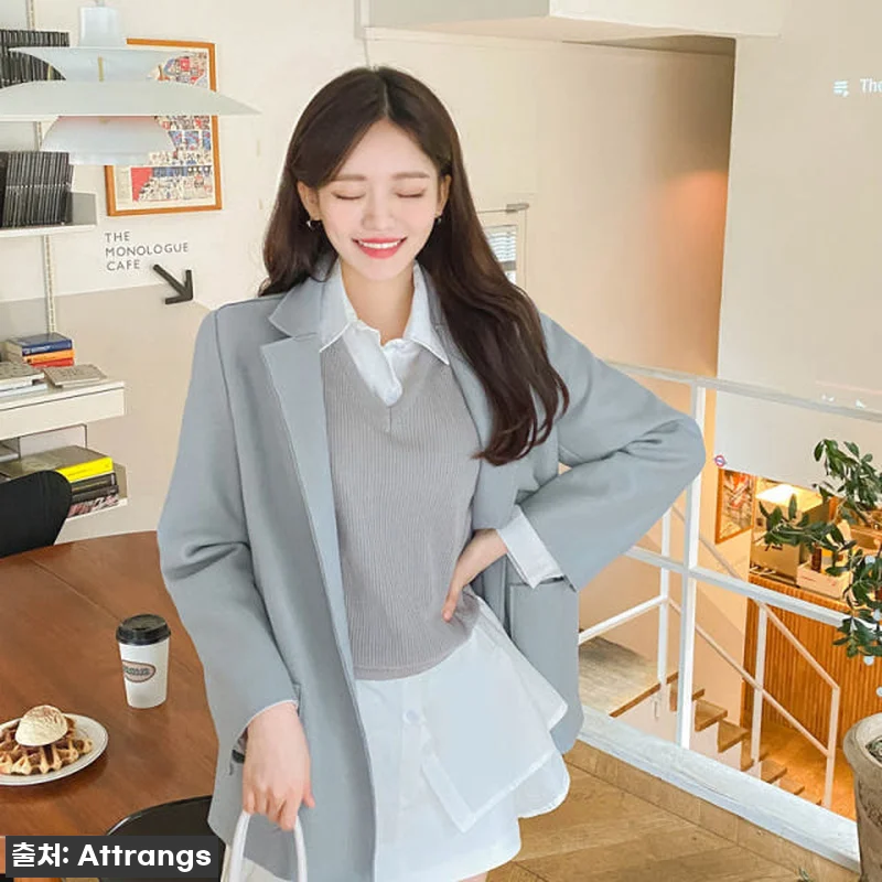 탄탄짜임레이어드템 브이넥 니트 베스트 관련 이미지 7