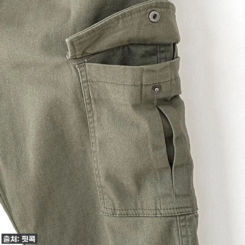 남자 카고바지 면스판 일자 포켓 스판 관련 이미지 8