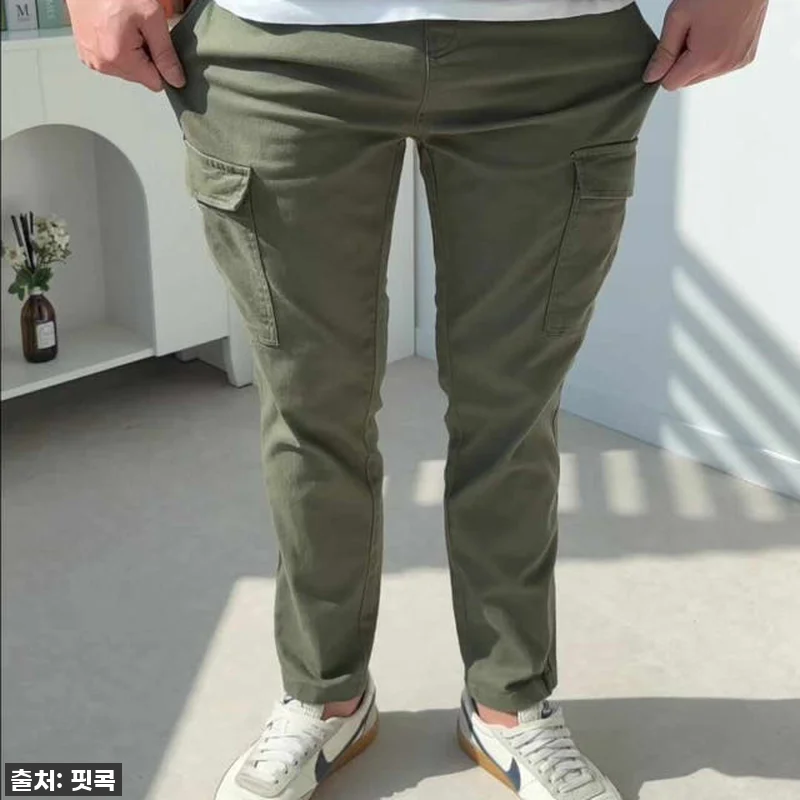 남자 카고바지 면스판 일자 포켓 스판 관련 이미지 10