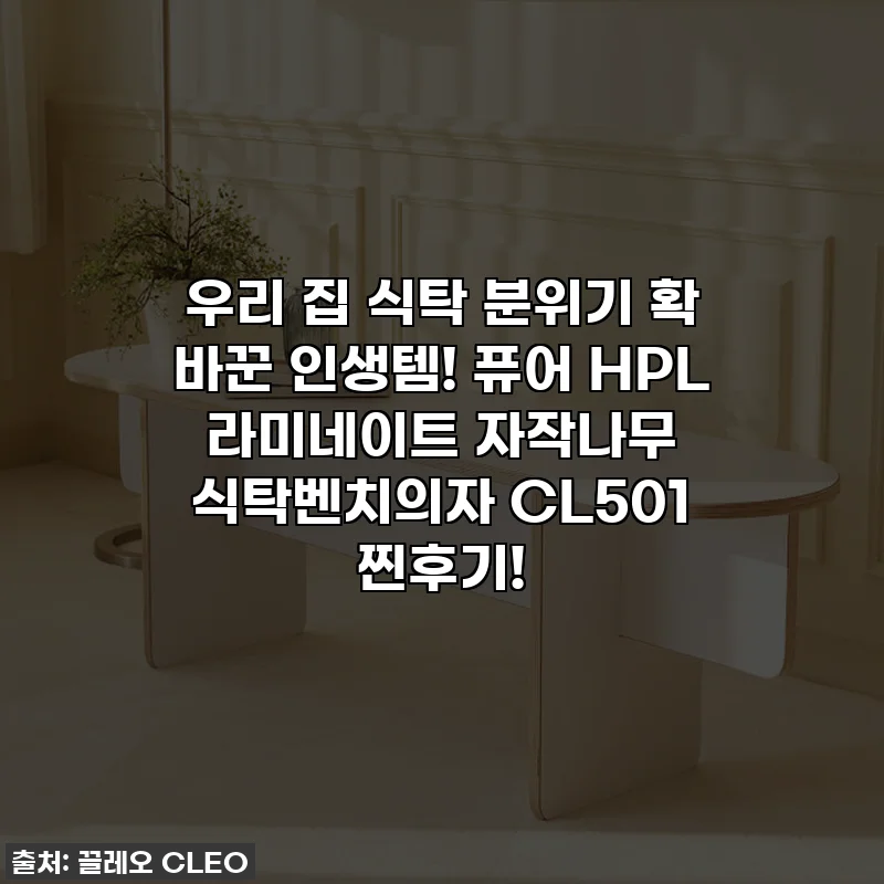 우리 집 식탁 분위기 확 바꾼 인생템! 퓨어 HPL 라미네이트 자작나무 식탁벤치의자 CL501 찐후기!