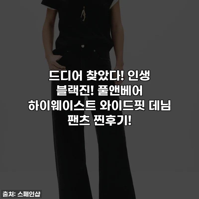 드디어 찾았다! 인생 블랙진! 풀앤베어 하이웨이스트 와이드핏 데님 팬츠 찐후기!