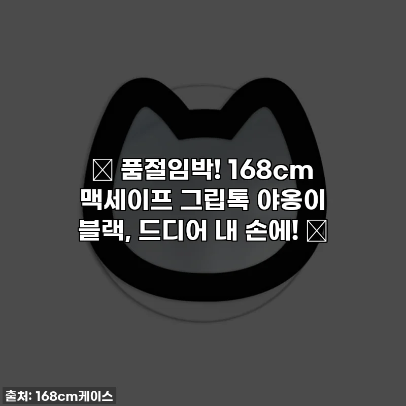 ⭐ 품절임박! 168cm 맥세이프 그립톡 야옹이 블랙, 드디어 내 손에! 🐱