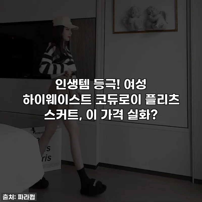 인생템 등극! 여성 하이웨이스트 코듀로이 플리츠 스커트, 이 가격 실화?