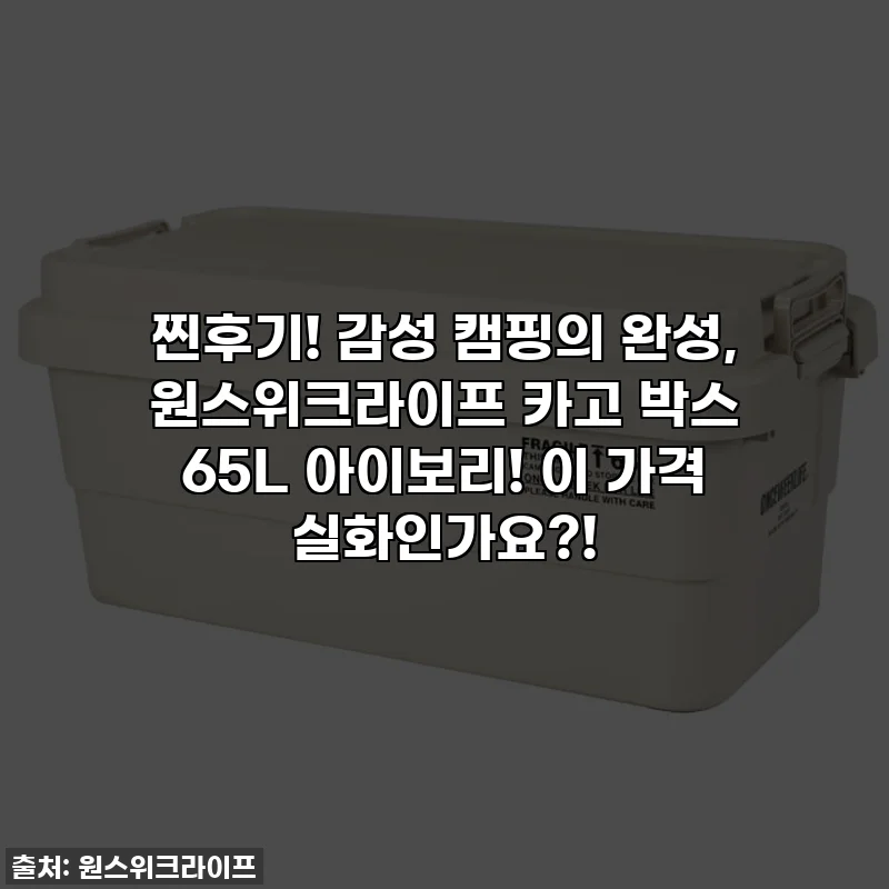찐후기! 감성 캠핑의 완성, 원스위크라이프 카고 박스 65L 아이보리! 이 가격 실화인가요?!