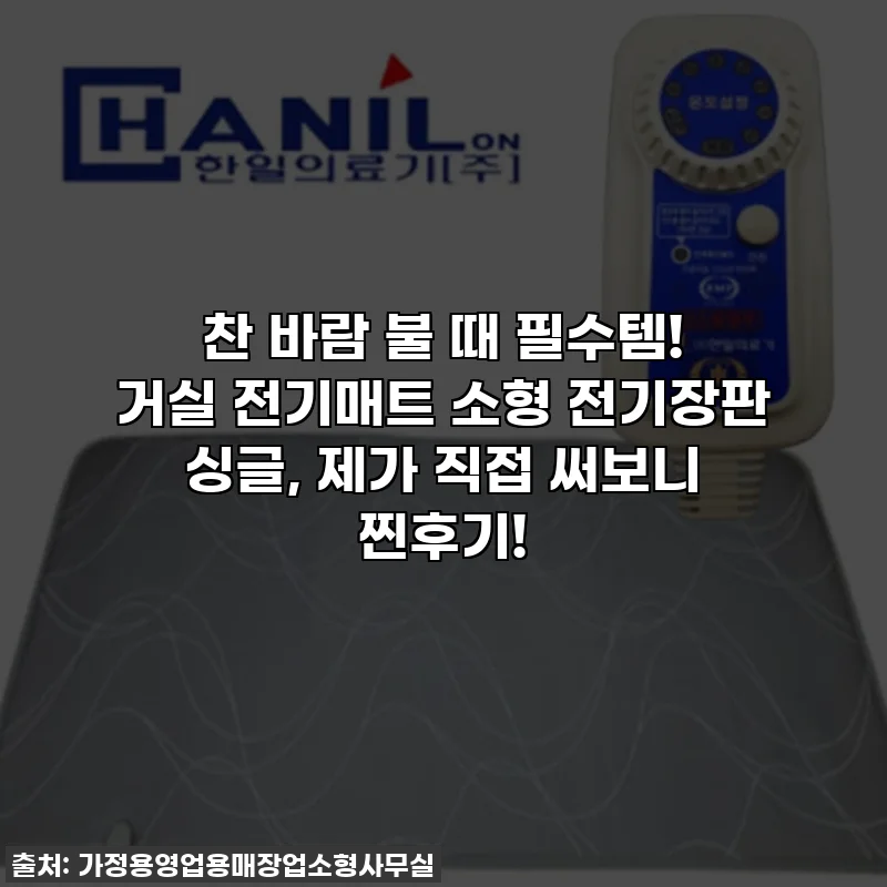 찬 바람 불 때 필수템! 거실 전기매트 소형 전기장판 싱글, 제가 직접 써보니 찐후기!