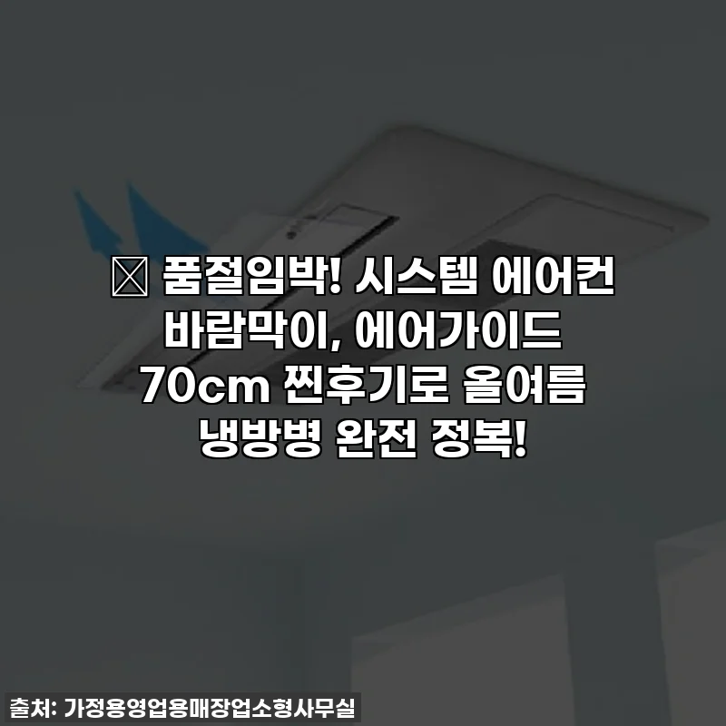 🚨 품절임박! 시스템 에어컨 바람막이, 에어가이드 70cm 찐후기로 올여름 냉방병 완전 정복!