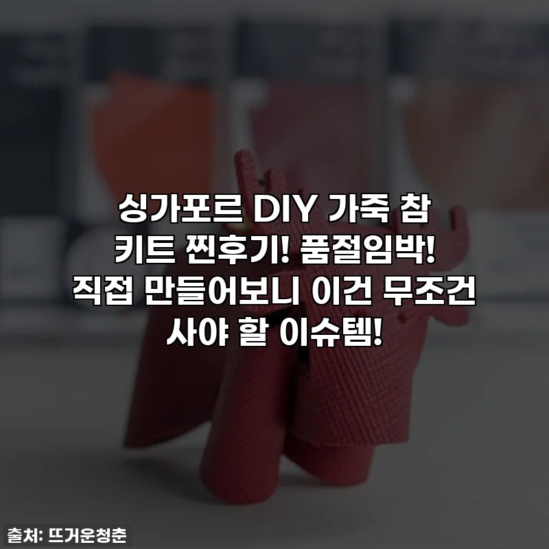 싱가포르 DIY 가죽 참 키트 찐후기! 품절임박! 직접 만들어보니 이건 무조건 사야 할 이슈템!