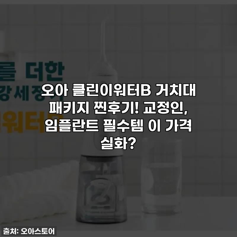 오아 클린이워터B 거치대 패키지 찐후기! 교정인, 임플란트 필수템 이 가격 실화?