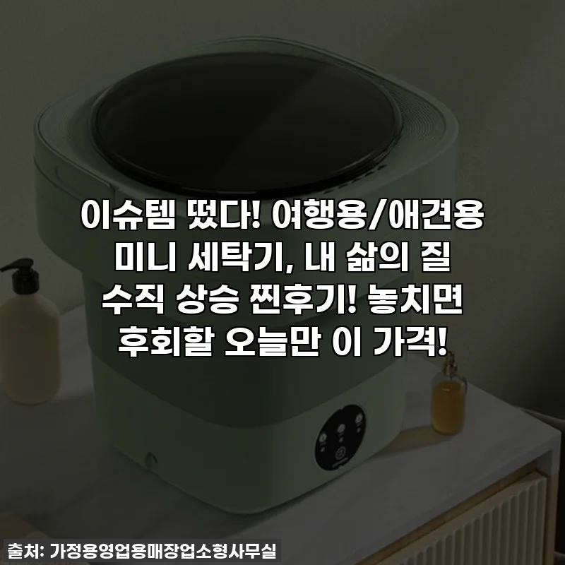 이슈템 떴다! 여행용/애견용 미니 세탁기, 내 삶의 질 수직 상승 찐후기! 놓치면 후회할 오늘만 이 가격!
