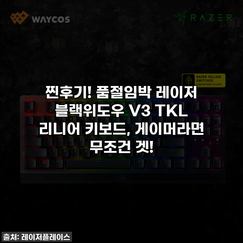 찐후기! 품절임박 레이저 블랙위도우 V3 TKL 리니어 키보드, 게이머라면 무조건 겟!