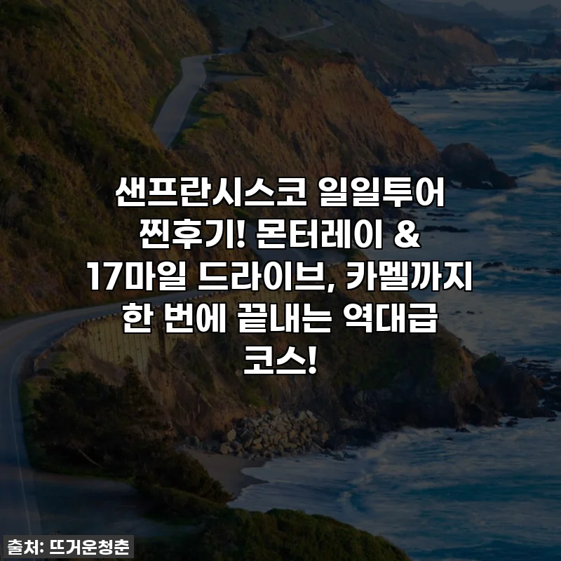 샌프란시스코 일일투어 찐후기! 몬터레이 & 17마일 드라이브, 카멜까지 한 번에 끝내는 역대급 코스!