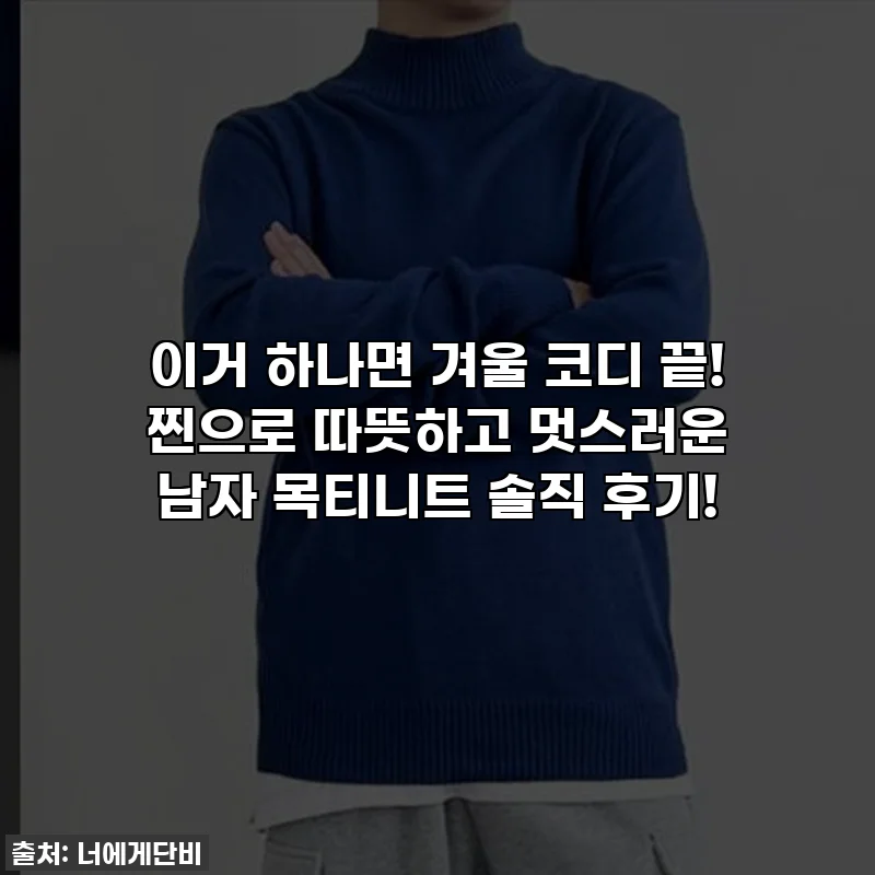 이거 하나면 겨울 코디 끝! 찐으로 따뜻하고 멋스러운 남자 목티니트 솔직 후기!