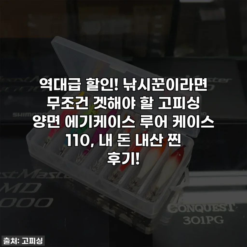 역대급 할인! 낚시꾼이라면 무조건 겟해야 할 고피싱 양면 에기케이스 루어 케이스 110, 내 돈 내산 찐 후기!
