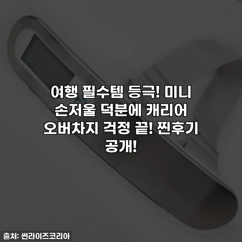 여행 필수템 등극! 미니 손저울 덕분에 캐리어 오버차지 걱정 끝! 찐후기 공개!