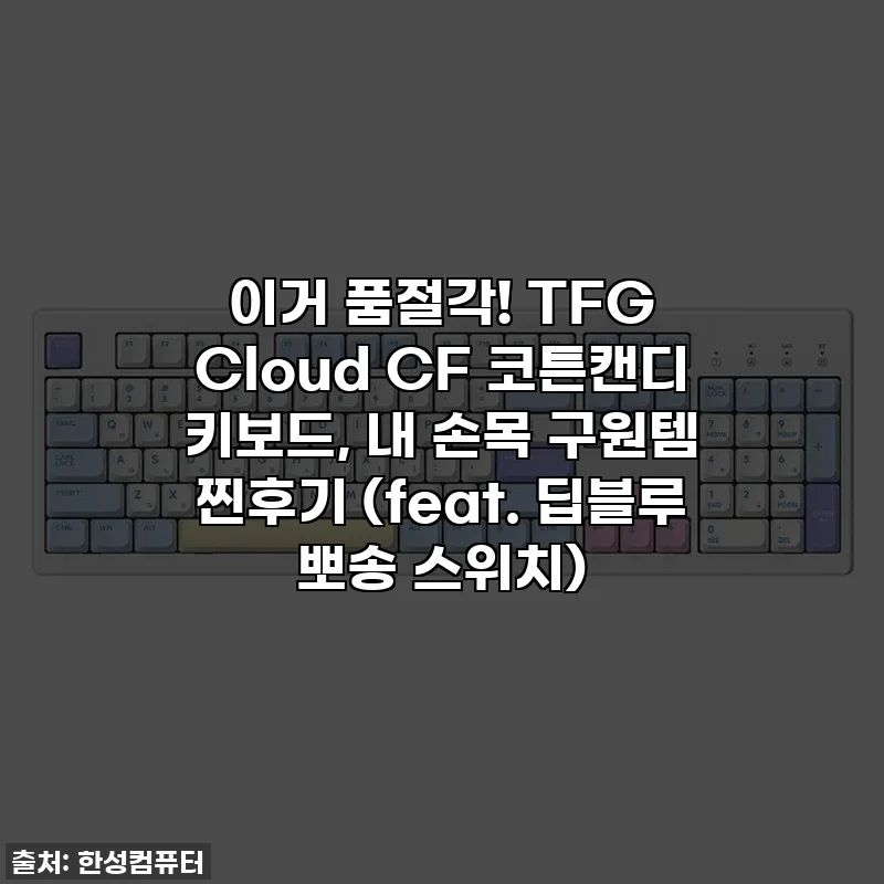 이거 품절각! TFG Cloud CF 코튼캔디 키보드, 내 손목 구원템 찐후기 (feat. 딥블루 뽀송 스위치)