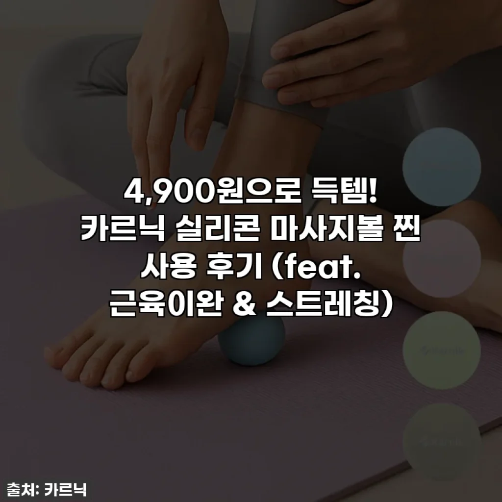 4,900원으로 득템! 카르닉 실리콘 마사지볼 찐 사용 후기 (feat. 근육이완 & 스트레칭)
