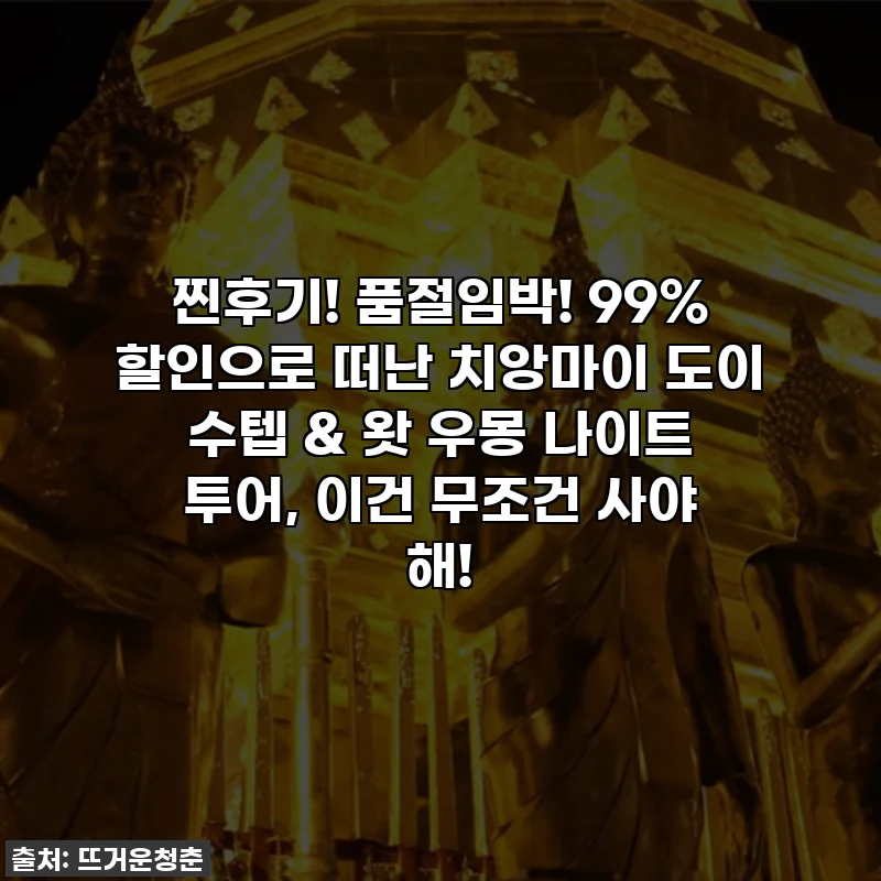 찐후기! 품절임박! 99% 할인으로 떠난 치앙마이 도이 수텝 & 왓 우몽 나이트 투어, 이건 무조건 사야 해!