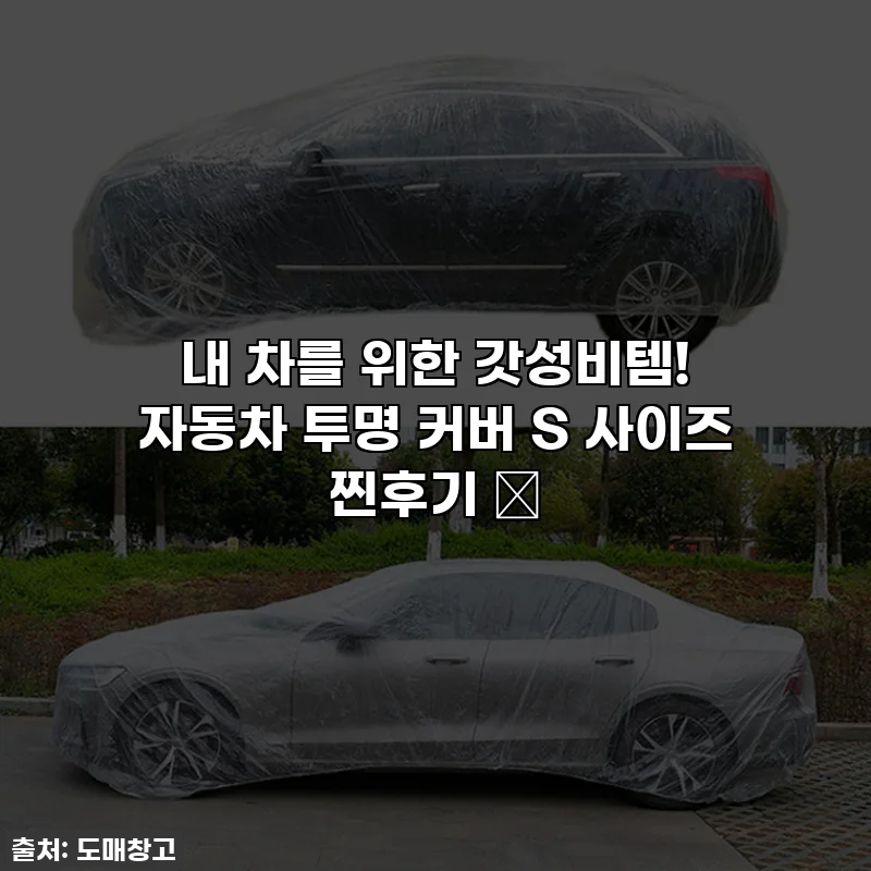 내 차를 위한 갓성비템! 자동차 투명 커버 S 사이즈 찐후기 ✨