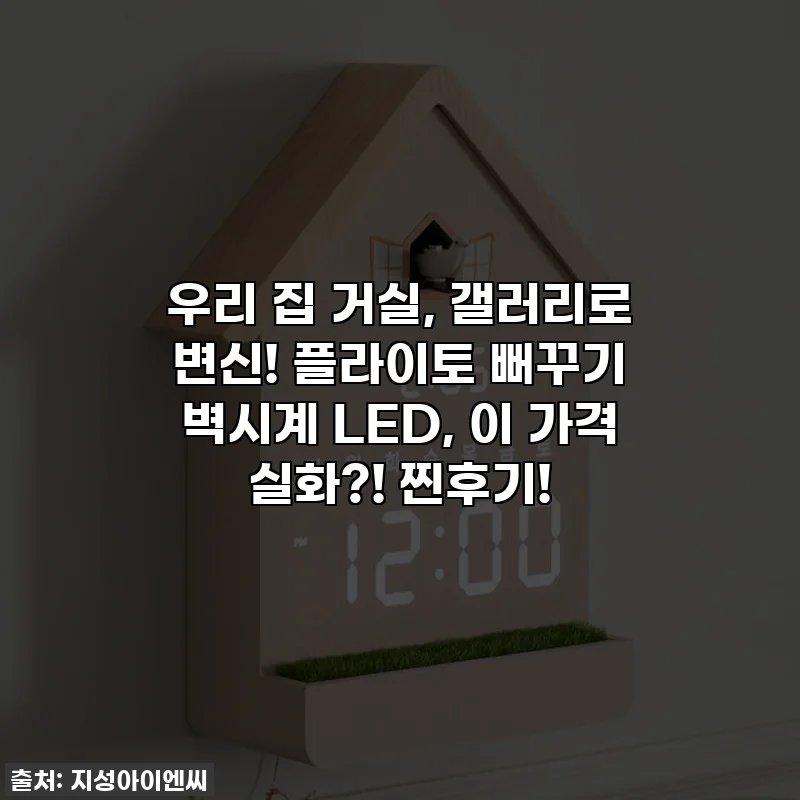 우리 집 거실, 갤러리로 변신! 플라이토 뻐꾸기 벽시계 LED, 이 가격 실화?! 찐후기!