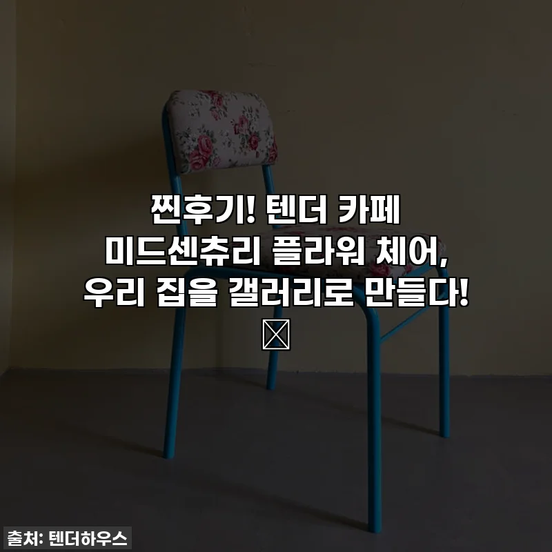 찐후기! 텐더 카페 미드센츄리 플라워 체어, 우리 집을 갤러리로 만들다! 💖