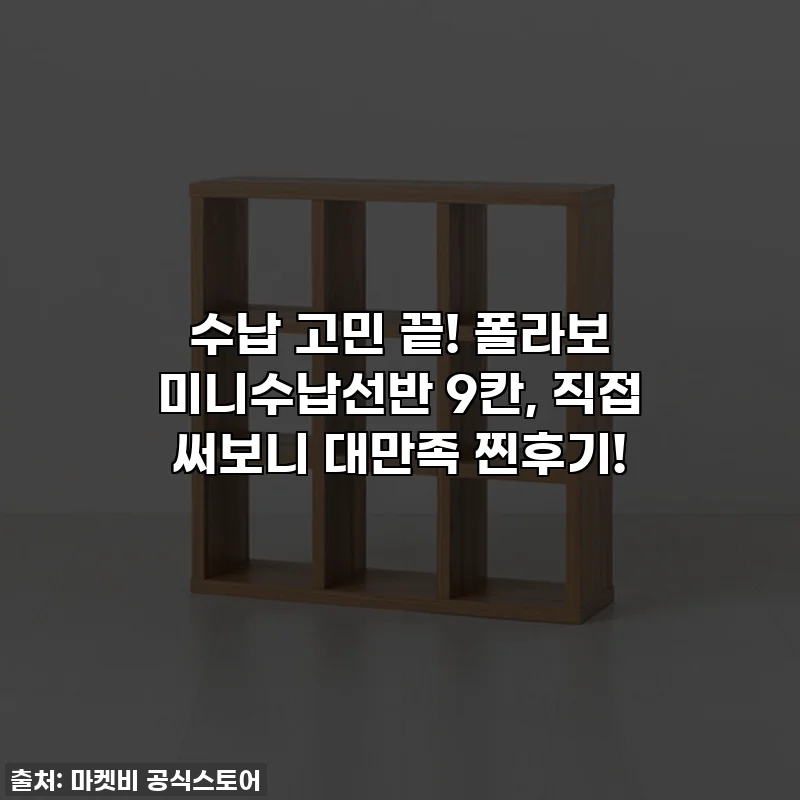 수납 고민 끝! 폴라보 미니수납선반 9칸, 직접 써보니 대만족 찐후기!