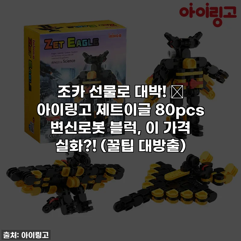 조카 선물로 대박! 🤩 아이링고 제트이글 80pcs 변신로봇 블럭, 이 가격 실화?! (꿀팁 대방출)