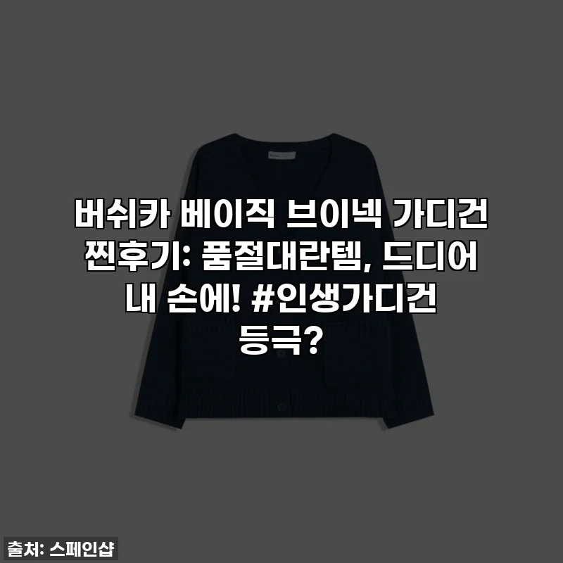 버쉬카 베이직 브이넥 가디건 찐후기: 품절대란템, 드디어 내 손에! #인생가디건 등극?