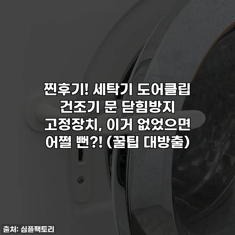 찐후기! 세탁기 도어클립 건조기 문 닫힘방지 고정장치, 이거 없었으면 어쩔 뻔?! (꿀팁 대방출)