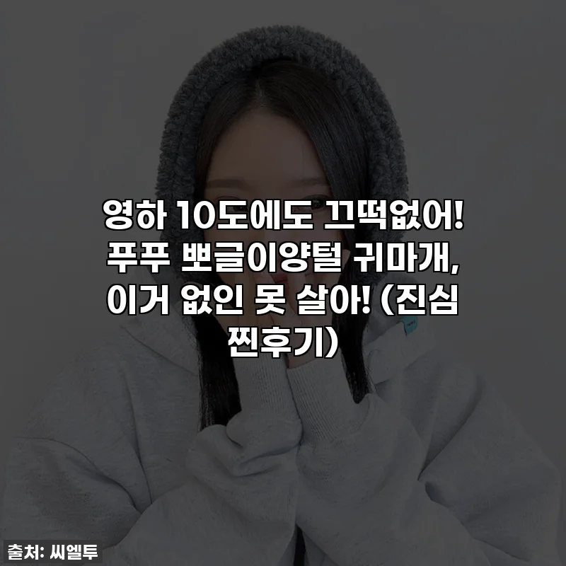 영하 10도에도 끄떡없어! 푸푸 뽀글이양털 귀마개, 이거 없인 못 살아! (진심 찐후기)