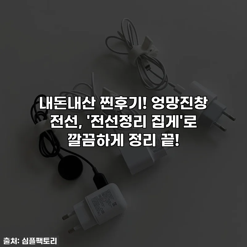 내돈내산 찐후기! 엉망진창 전선, '전선정리 집게'로 깔끔하게 정리 끝!
